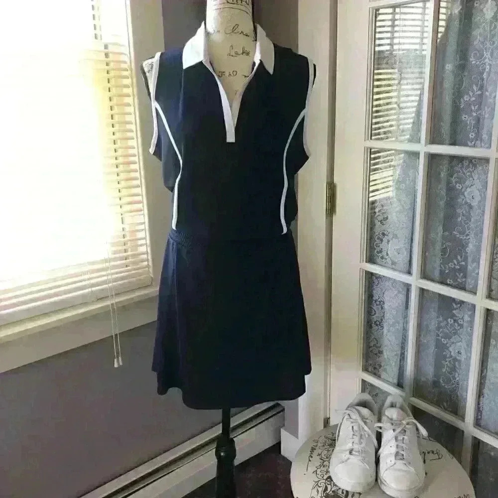 Callaway Navy Blue Sleeveless Golf Dress Sz L